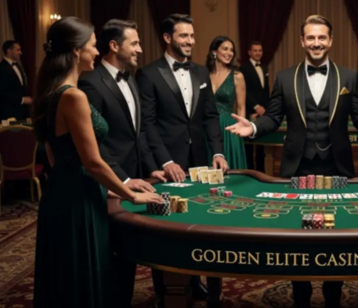 Profesjonalny krupier prowadzący grę przy eleganckim mobilnym stole gier