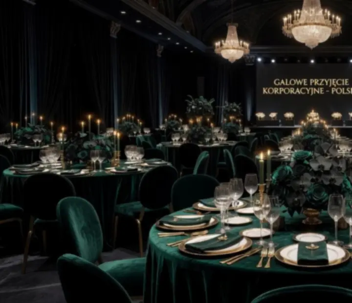 Elegancka gala z gośćmi przy profesjonalnym stole ruletki